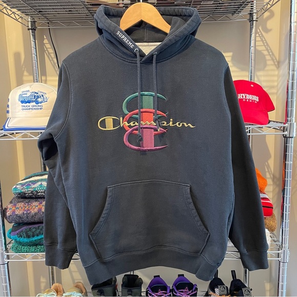 Supreme Other - Supreme X Champion Stacked C Hooded Sweatshirt Hoodie FW17 Men’s Size Medium